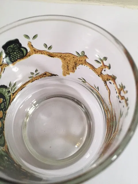 Classic 1970's Retro Owl Short Glasses (Set of 7)