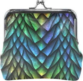 Coin Purse Retro Money Pouch with Kiss-lock Buckle Wallet Bag Card Holder for Women and Girls