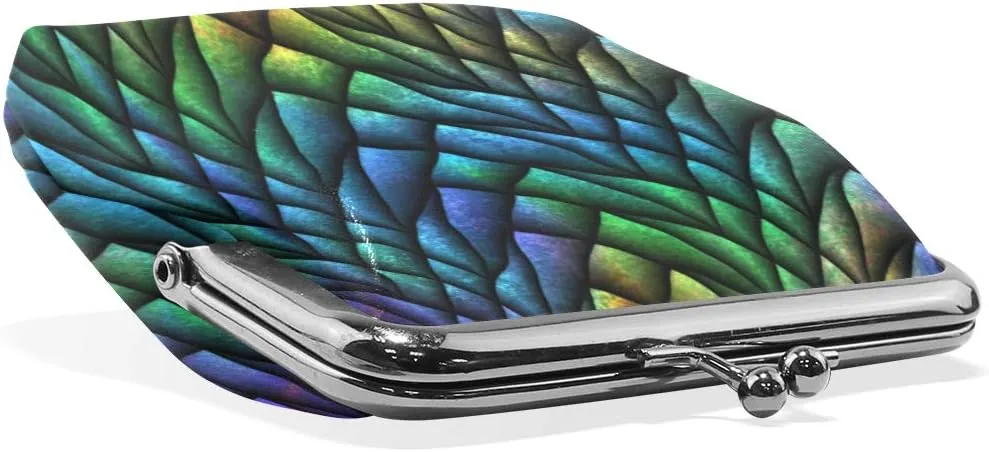 Coin Purse Retro Money Pouch with Kiss-lock Buckle Wallet Bag Card Holder for Women and Girls