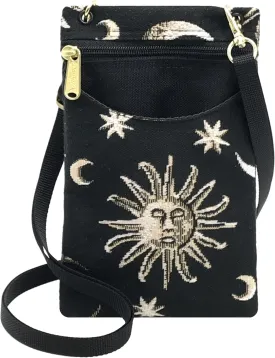 Danny K. Women's Tapestry Crossbody Cell Phone or Passport Purse, Handmade in USA