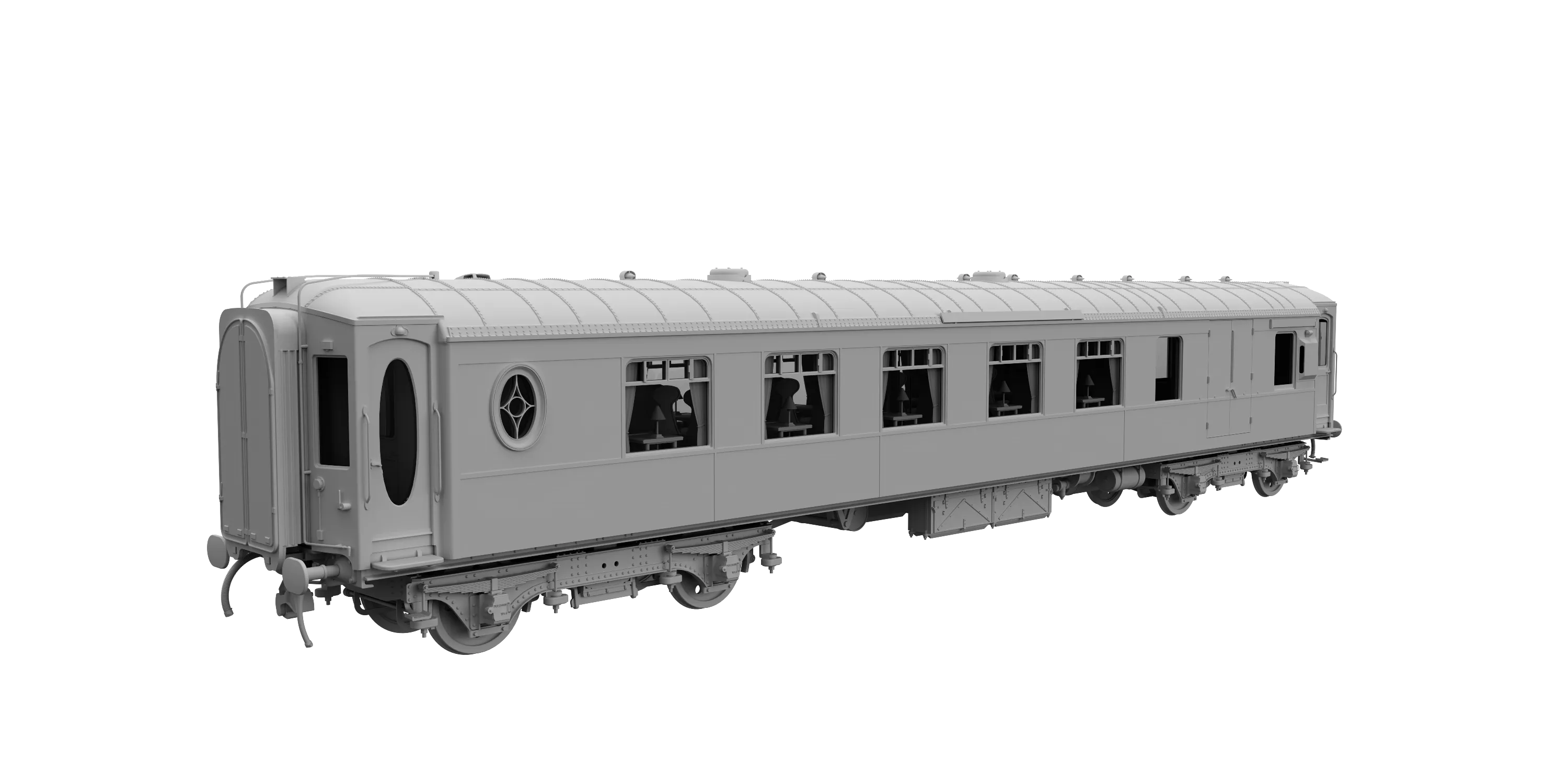 Darstaed D25-04U Finescale O Gauge All Steel Type K Pullman Parlour 3rd Coach 'Unnumbered' (Pre-order)