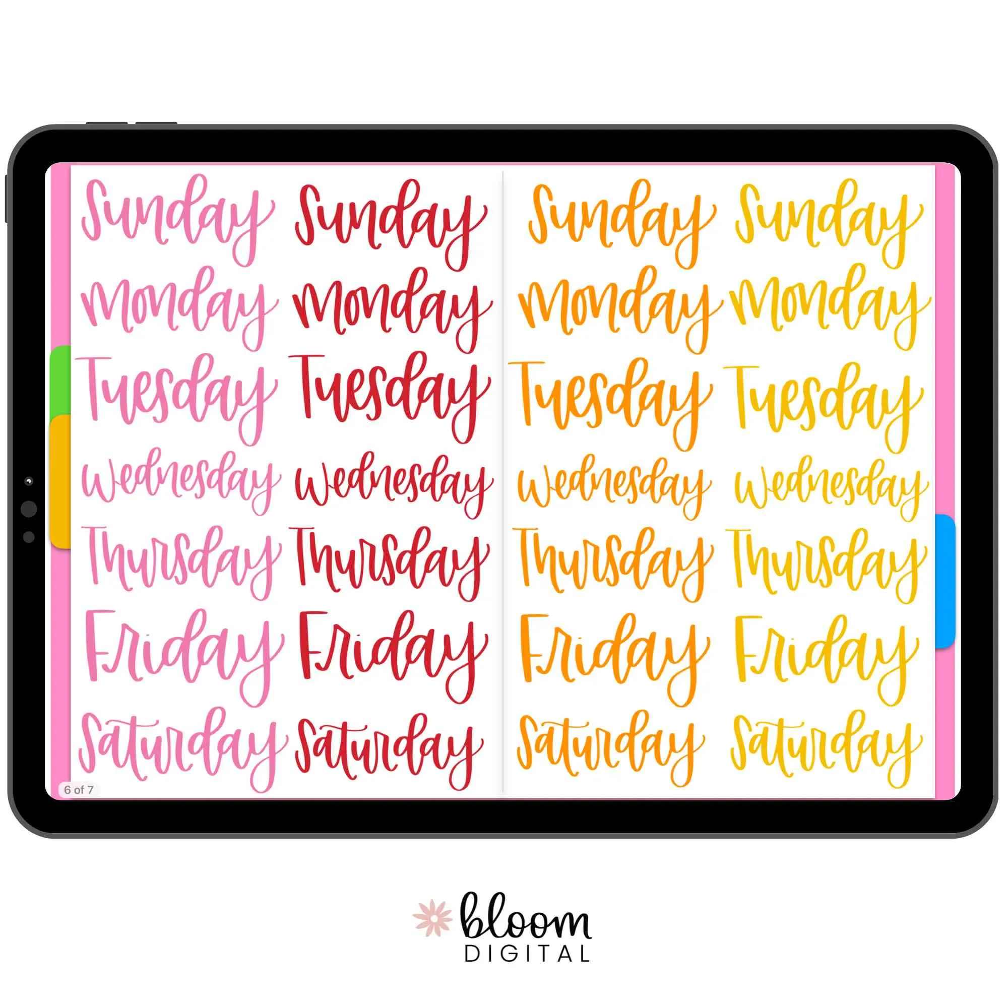 Digital Sticker Pack, Calendar Essentials V1