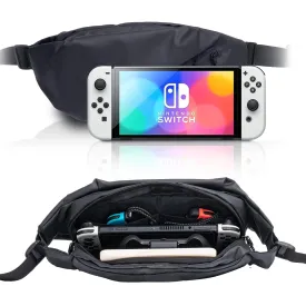 ECHZOVE Travel Bag for Switch/Lite/OLED, Portable Waterproof Backpack Carrying Shoulder Chest Gaming Bag Case Compatible with Nintendo Switch/Lite/OLED Console Dock Joy-Cons Accessories Storage