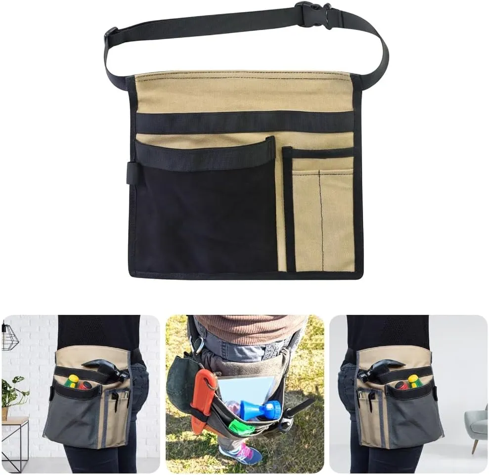 Electrician Tool Bag With Adjustable Belt Clip For Carpenter And Builders Multipurpose Hand Tools Storage Pouches