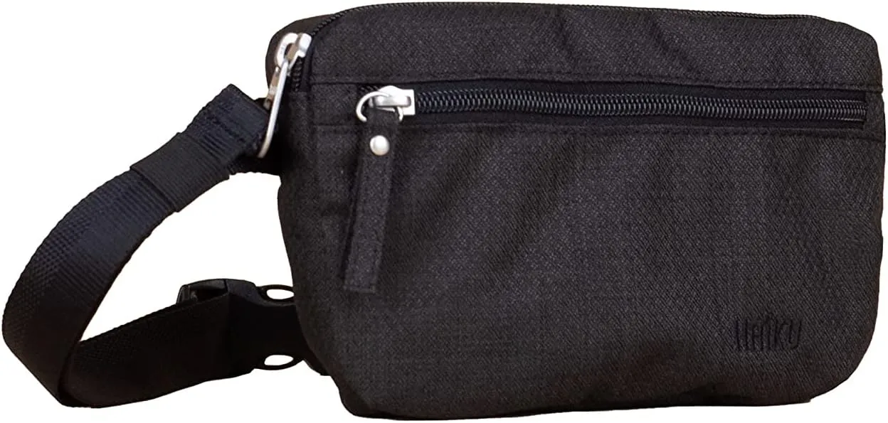 Haiku Hopper | Waist, Hip, Fanny Pack, Belt Bag Purse | with adjustable belt Clip | Black in Bloom