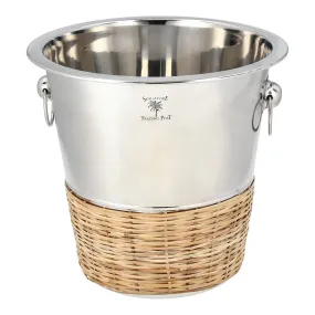 Ice Bucket with Rattan Finish