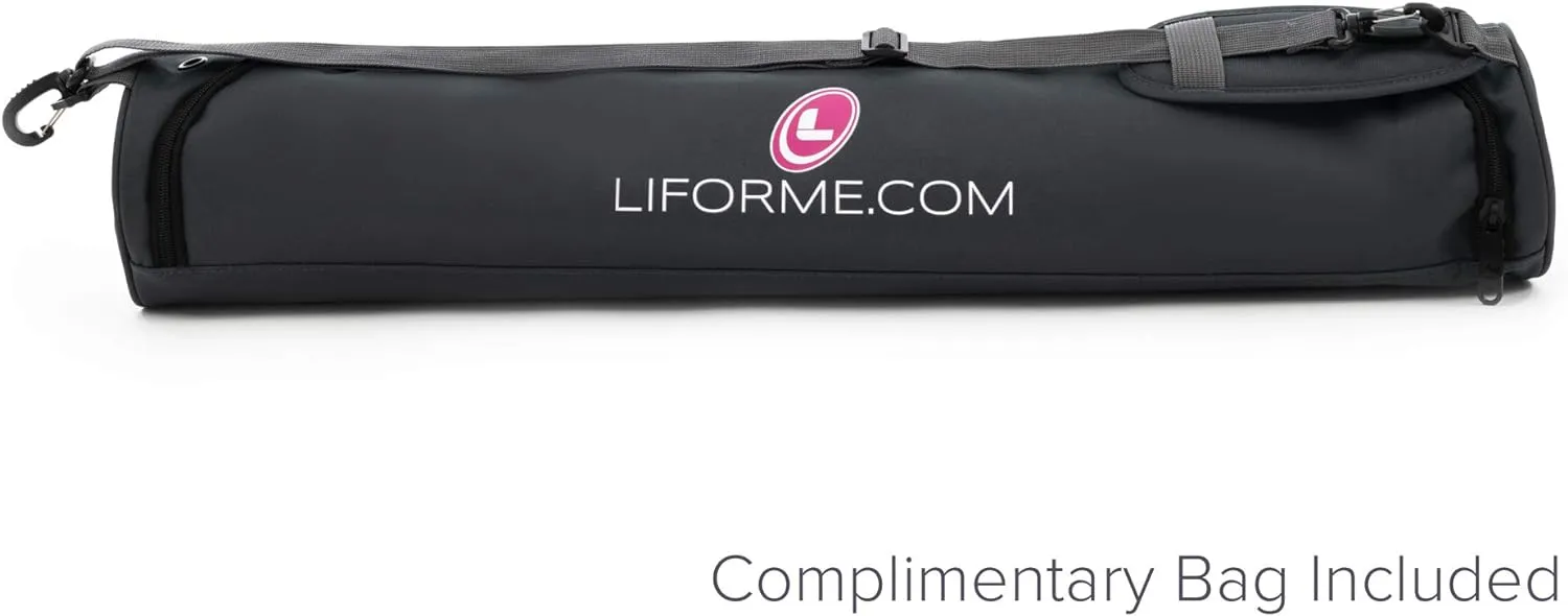 Liforme Original Yoga Mat  Free Yoga Bag Included - Patented Alignment System, Warrior-like Grip, Non-slip, Eco-friendly, sweat-resistant, long, wide, 4.2mm thick mat for comfort
