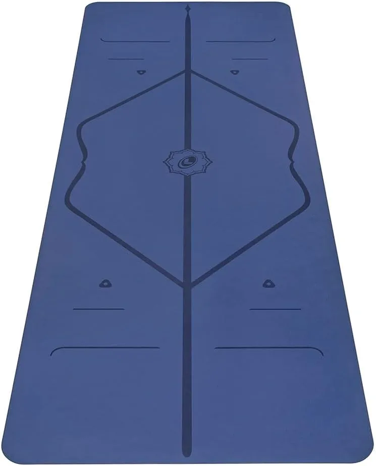 Liforme Original Yoga Mat  Free Yoga Bag Included - Patented Alignment System, Warrior-like Grip, Non-slip, Eco-friendly, sweat-resistant, long, wide, 4.2mm thick mat for comfort