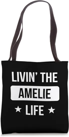 Livin' The Amelie Life Family Reunion Squad First Last Name Tote Bag