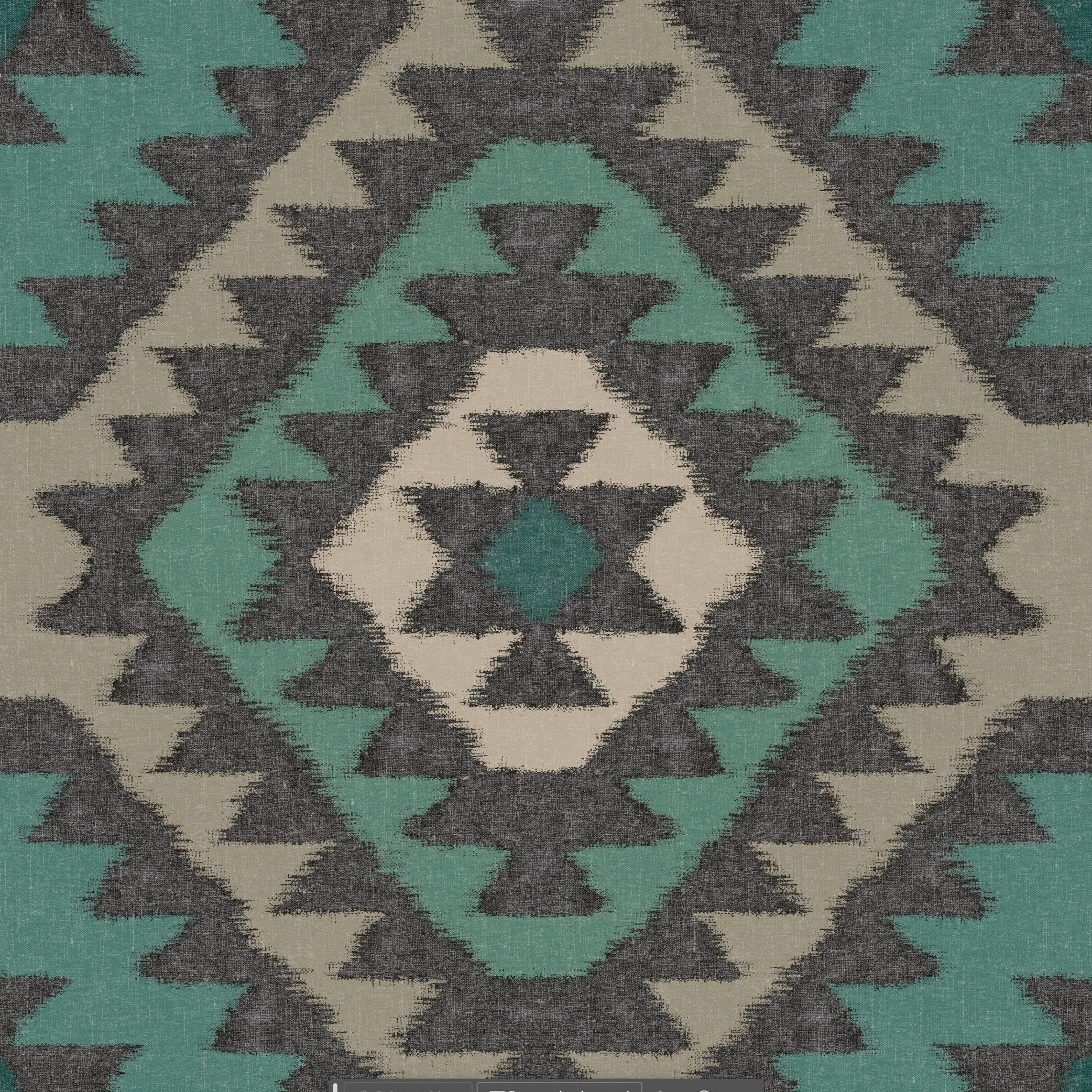 Navajo Wallpaper - Black / Teal