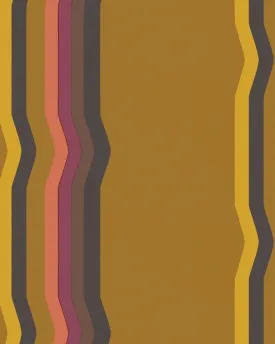 Off - Set Retro Stripe wallpaper - Ochre