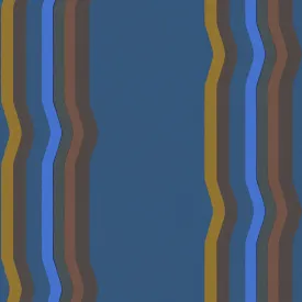 Off - Set Retro Stripe wallpaper - Prussian