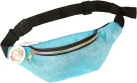 QtGirl Fanny Pack for Kids, Glitter Waist Bag Shiny Bags with Adjustable Belt for Children Sport Running, Camping, Trip