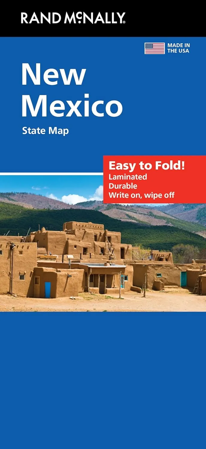 Rand McNally Easy to Fold: New Mexico State Laminated Map Paperback  March 15, 2024