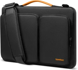 tomtoc 360 Protective Laptop Shoulder Bag for 15.6 Inch Laptop, Fit Acer Aspire 3/5/7, Dell Inspiron/XPS, ASUS ROG/TUF, Lenovo ThinkPad L/E/T/P/V, Waterproof Accessory Case