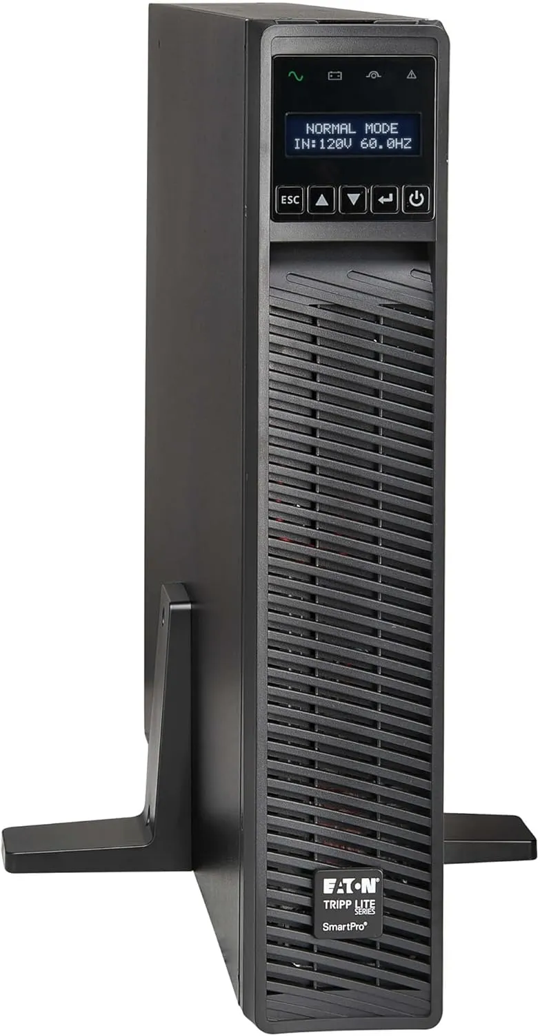 Tripp Lite Eaton Series 2200VA Smart UPS Back Up, Sine Wave, 120V, 1950W, 7 Outlets, 2U Rackmount or Tower, Network Card Installed, LCD, USB, DB9, 3-Year Warranty & $250,000 Insurance (SMART2200RM2UN)