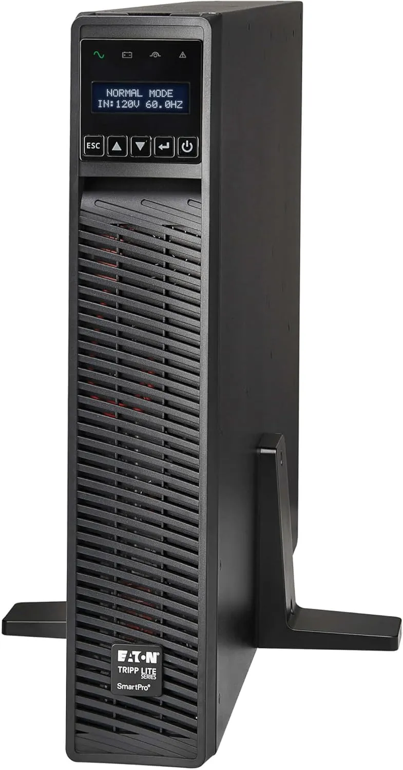 Tripp Lite Eaton Series 2200VA Smart UPS Back Up, Sine Wave, 120V, 1950W, 7 Outlets, 2U Rackmount or Tower, Network Card Installed, LCD, USB, DB9, 3-Year Warranty & $250,000 Insurance (SMART2200RM2UN)
