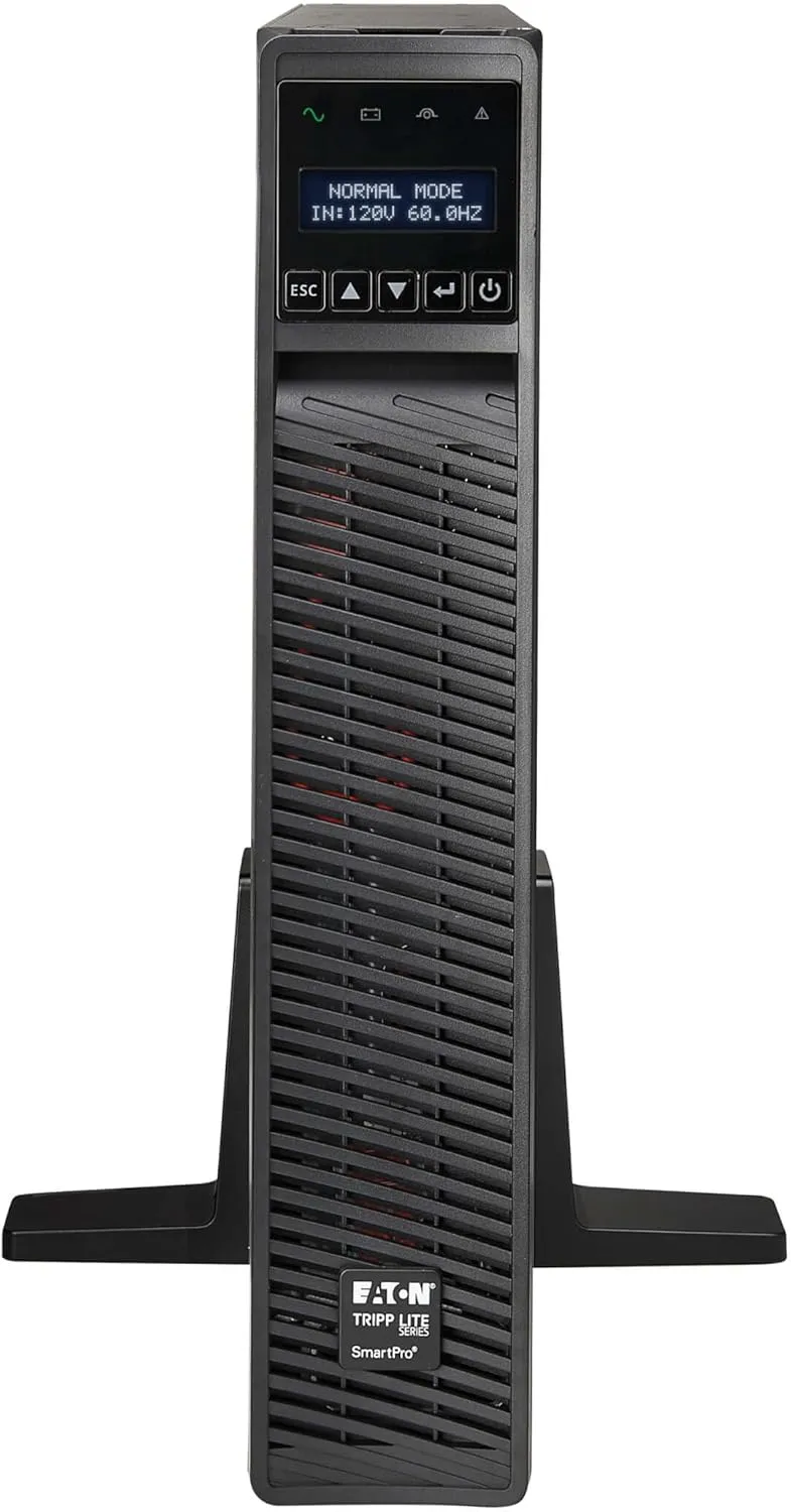 Tripp Lite Eaton Series 2200VA Smart UPS Back Up, Sine Wave, 120V, 1950W, 7 Outlets, 2U Rackmount or Tower, Network Card Installed, LCD, USB, DB9, 3-Year Warranty & $250,000 Insurance (SMART2200RM2UN)