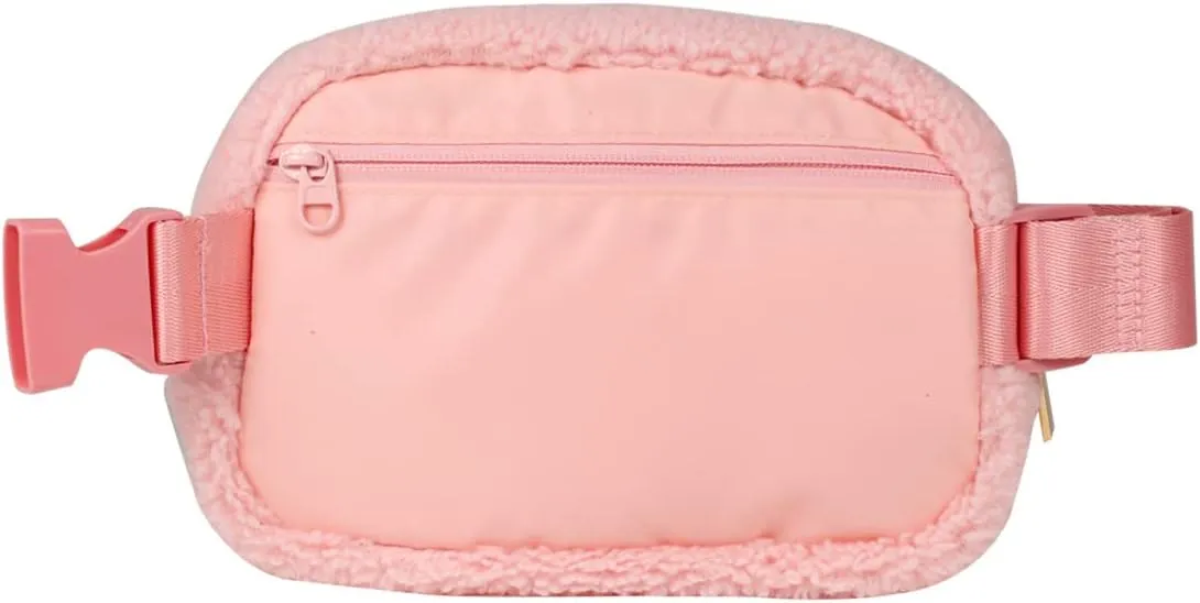UOQAPRE Unisex Fanny Pack with Adjustable Strap Belt Bag for Women and Men, Fleece Mini Waist Pouch Travel Hiking Running