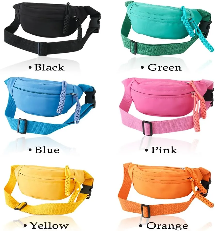 Waist Bag for Kids, Cute Fanny Pack for Little Boys Girls, Adjustable Waist Pack Small Chest Crossbody Purse, Fashion Kids Bum Bag Lightweight Chest Bag Princess Mini Bags (Yellow)