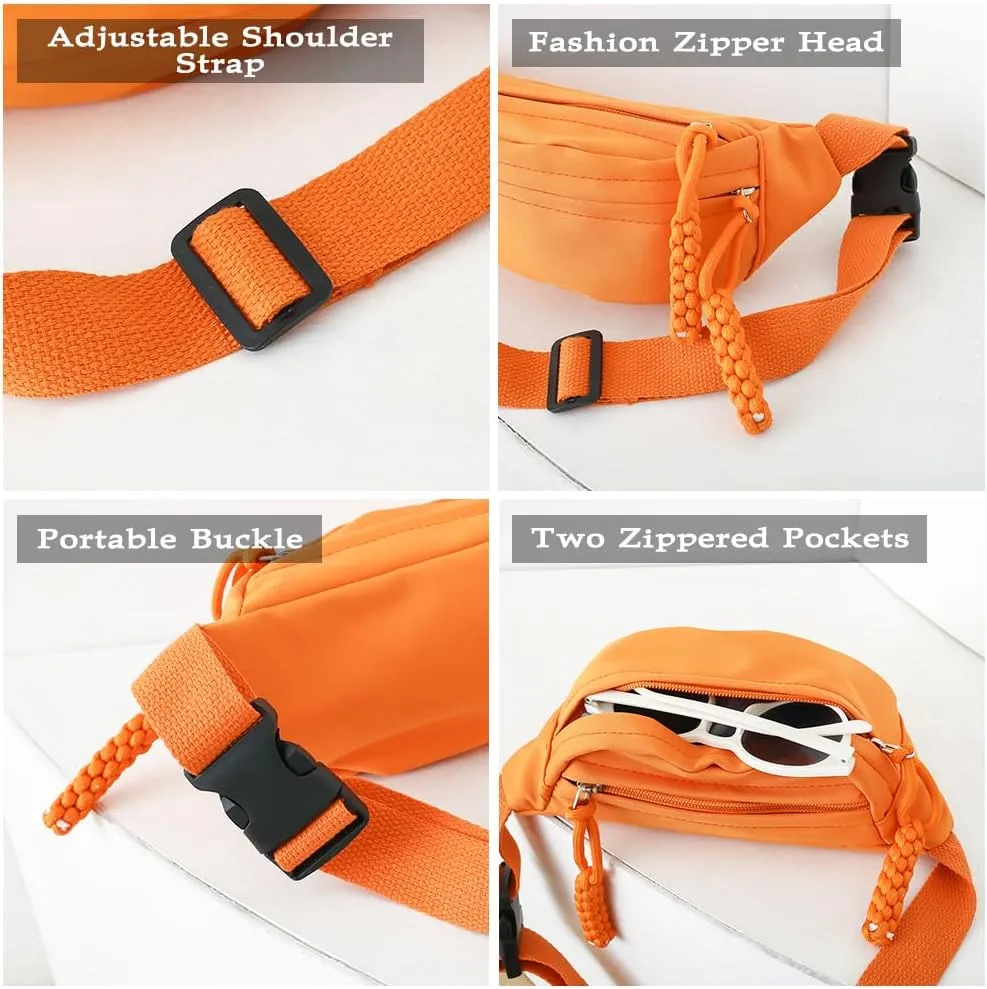 Waist Bag for Kids, Cute Fanny Pack for Little Boys Girls, Adjustable Waist Pack Small Chest Crossbody Purse, Fashion Kids Bum Bag Lightweight Chest Bag Princess Mini Bags (Yellow)