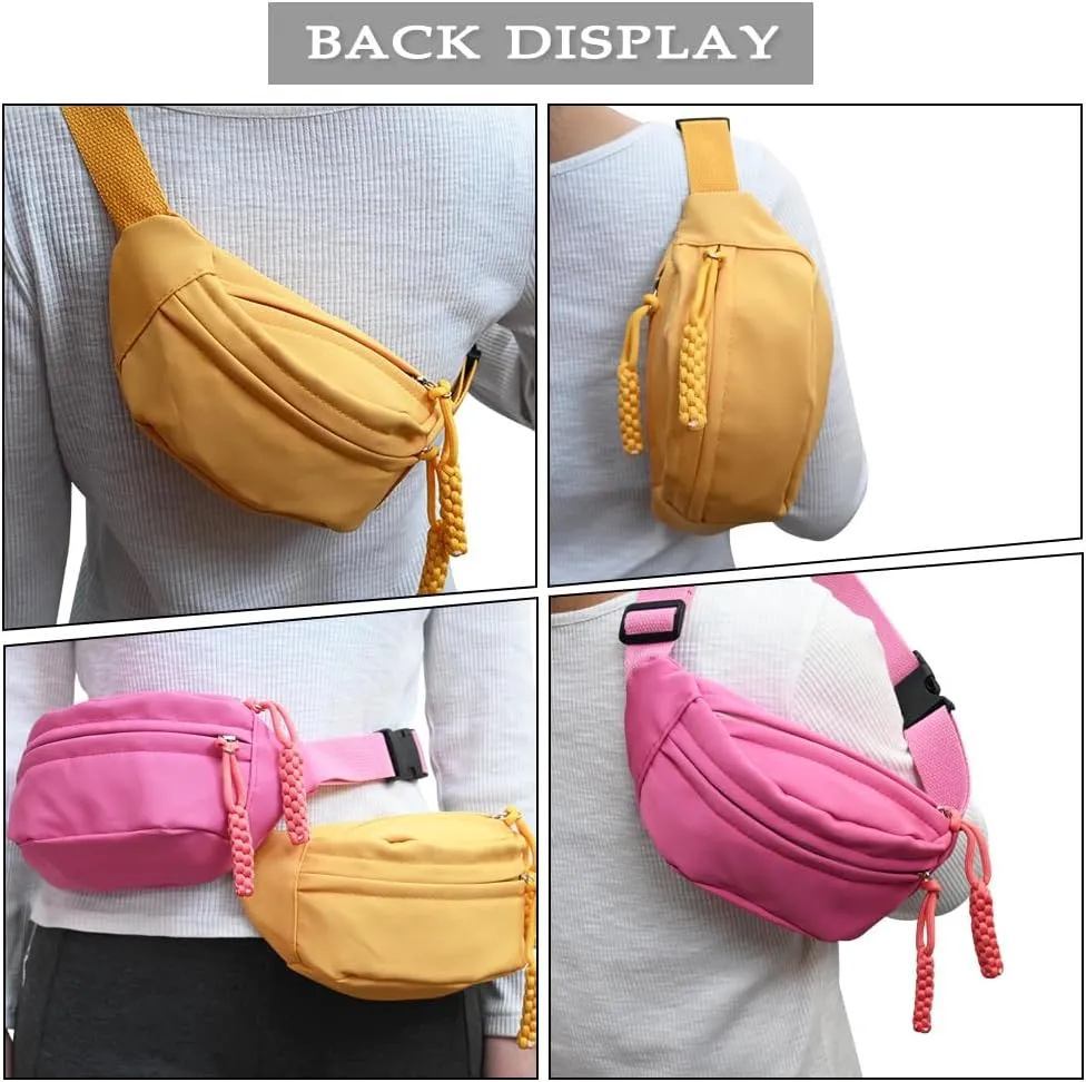 Waist Bag for Kids, Cute Fanny Pack for Little Boys Girls, Adjustable Waist Pack Small Chest Crossbody Purse, Fashion Kids Bum Bag Lightweight Chest Bag Princess Mini Bags (Yellow)