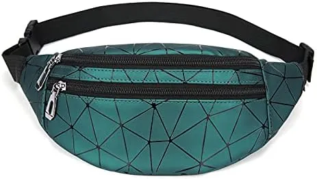 Waist Bag for Women & Men Holographic Fanny Pack Bum Bag with Adjustable Belt.